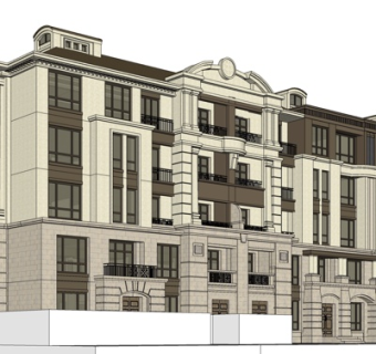 欧式洋房外观su模型