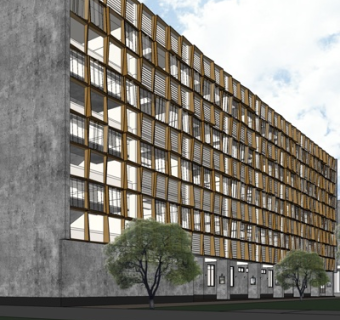 现代办公楼外观su模型