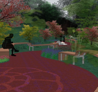 中式园林景观su模型