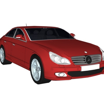 现代小汽车su模型