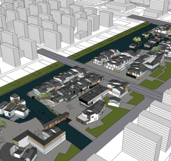 现代办公楼规划su模型