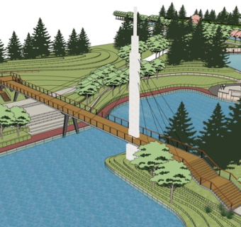 中式园林景观su模型