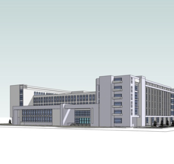 现代办公楼外观su模型