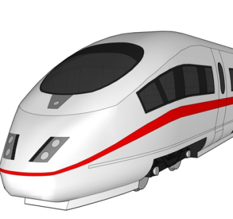 现代快速列车su模型