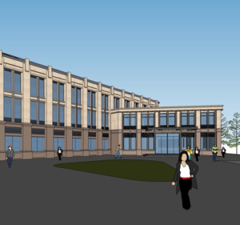 现代办公楼su模型