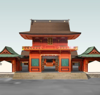 中式楼阁su模型