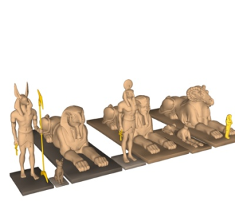 欧式石像su模型