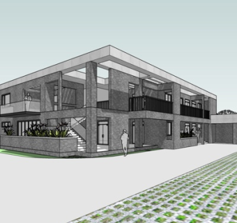 现代办公楼su模型