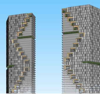 现代高层办公楼su模型