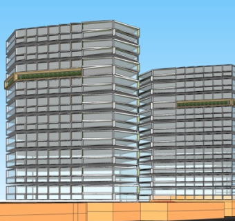 现代高层办公楼su模型