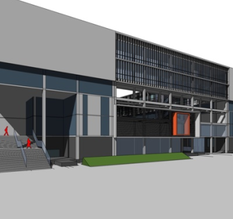 现代办公楼su模型