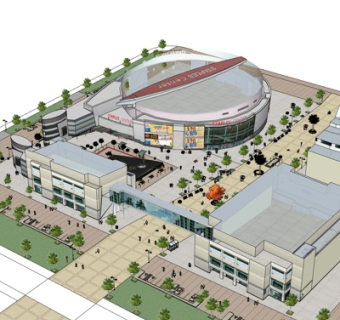 现代商业街su模型