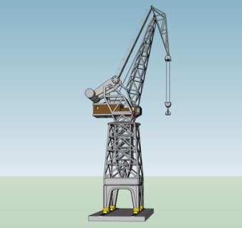 现代吊塔su模型