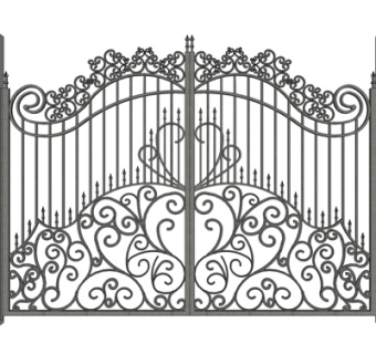 欧式铁艺大门su模型