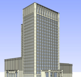 新古典酒店su模型