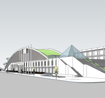 现代酒店su模型