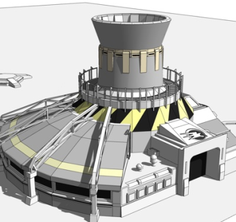 现代办公楼su模型