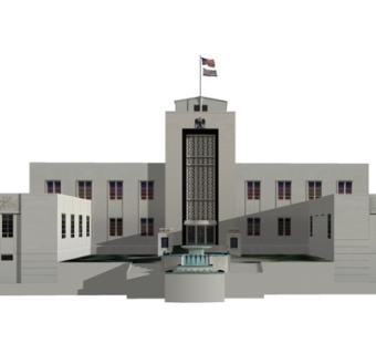 现代办公楼su模型