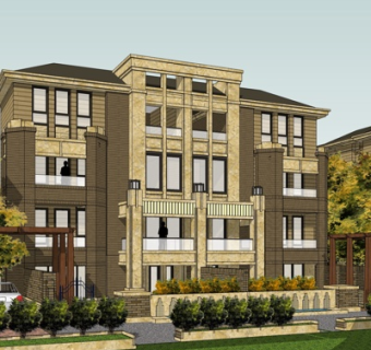 新古典公寓楼su模型