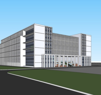 现代办公楼su模型