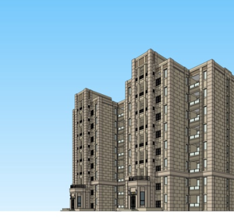 现代高层办公楼su模型