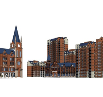 欧式酒店su模型