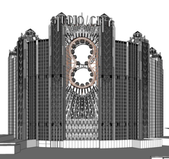 欧式高层办公楼su模型