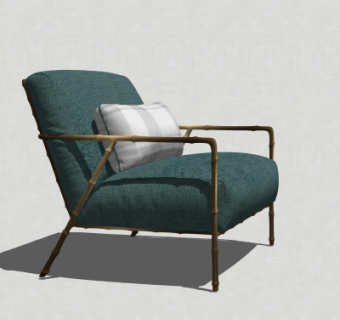 现代布艺休闲椅su模型