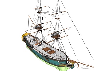 现代<em>海</em>船su模型