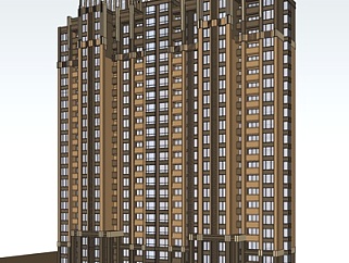 <em>现代高层公寓</em>su模型