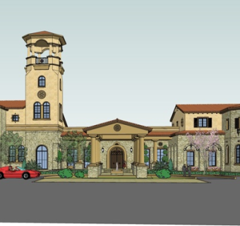 欧式商业会所su模型