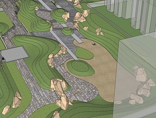 现代公园景观su模型
