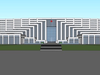 现代行政办公楼su模型