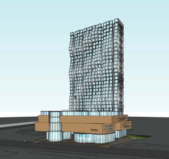 现代高层办公楼su模型