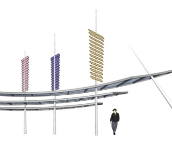 现代廊架su模型
