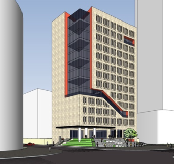 现代高层办公楼su模型