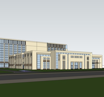 新中式酒店su模型