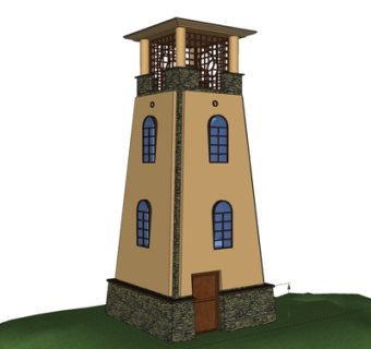 欧式塔楼su模型