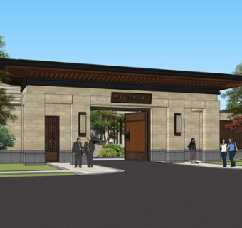 新中式售楼中式su模型