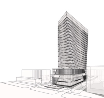 现代高层办公楼su模型