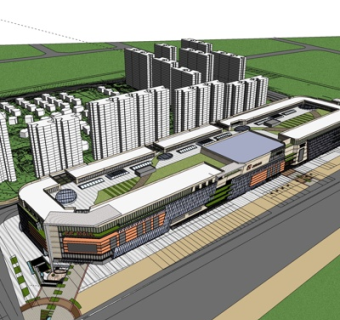 现代沿街商业建筑su模型