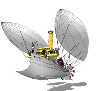 现代热气球su模型