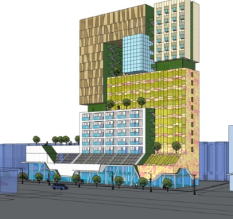 现代高层办公楼su模型