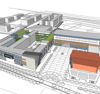 现代办公楼su模型