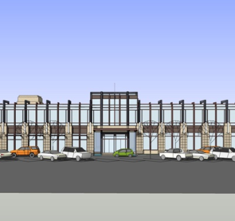现代商业会所su模型