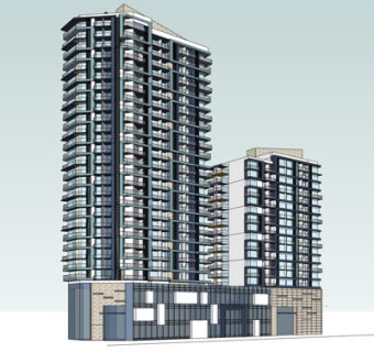 现代商住综合楼su模型