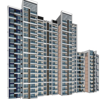 现代高层办公楼su模型