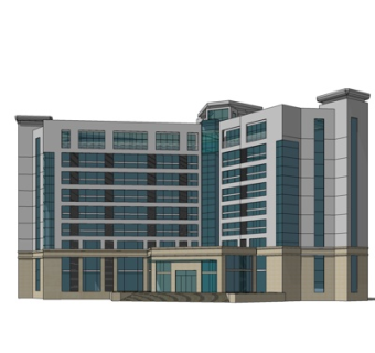 现代办公楼su模型