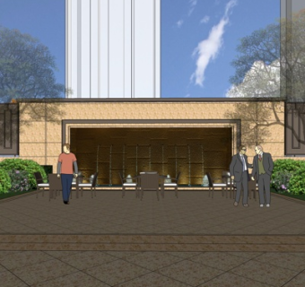 新中式景观墙su模型