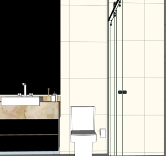 现代卫生间su模型